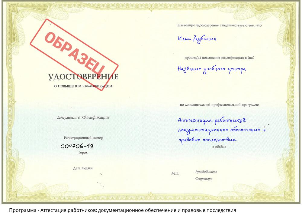 Аттестация работников: документационное обеспечение и правовые последствия Зеленодольск