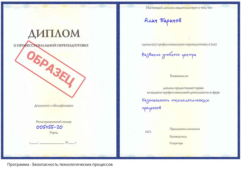 Безопасность технологических процессов Зеленодольск