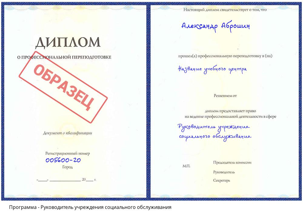 Руководитель учреждения социального обслуживания Зеленодольск