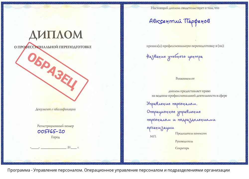 Управление персоналом. Операционное управление персоналом и подразделениями организации Зеленодольск