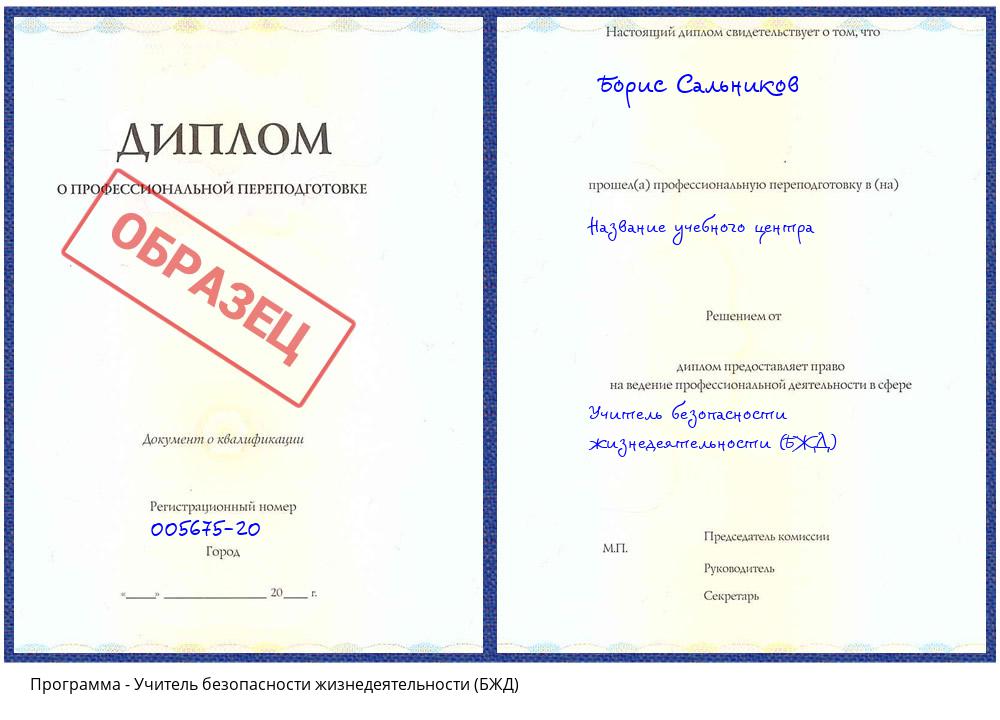 Учитель безопасности жизнедеятельности (БЖД) Зеленодольск