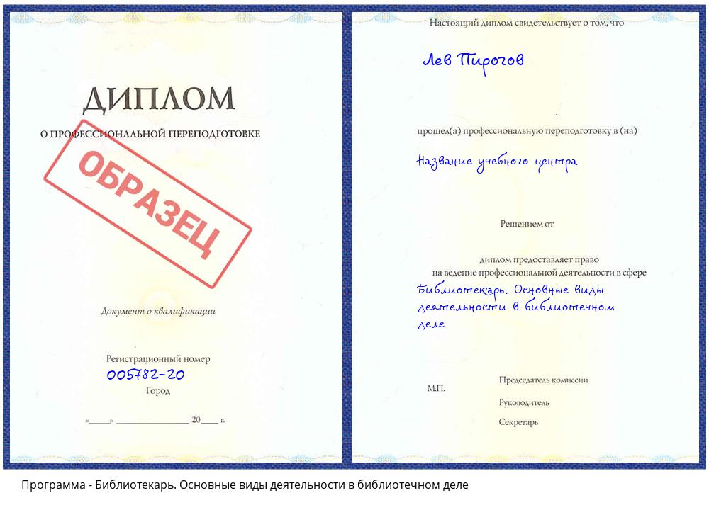Библиотекарь. Основные виды деятельности в библиотечном деле Зеленодольск
