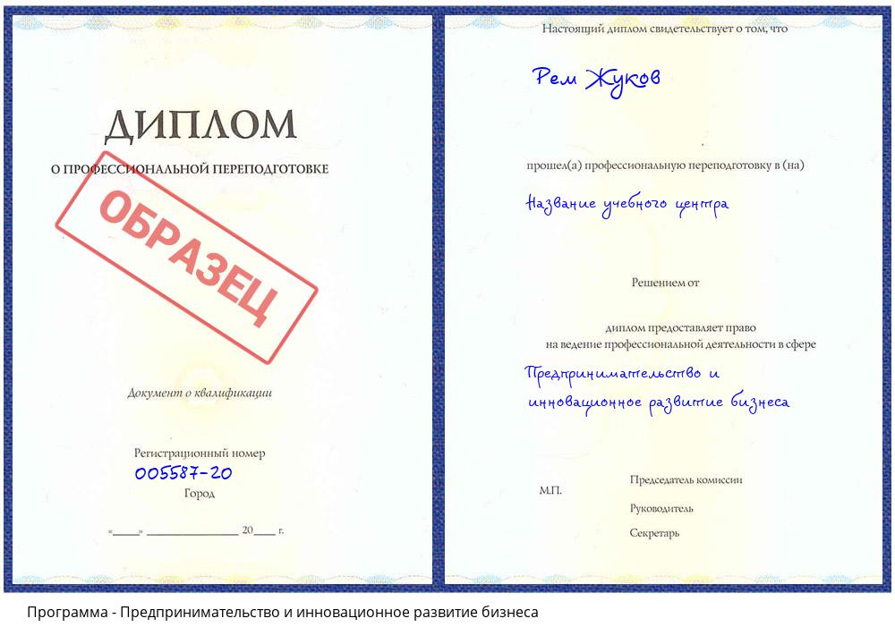 Предпринимательство и инновационное развитие бизнеса Зеленодольск