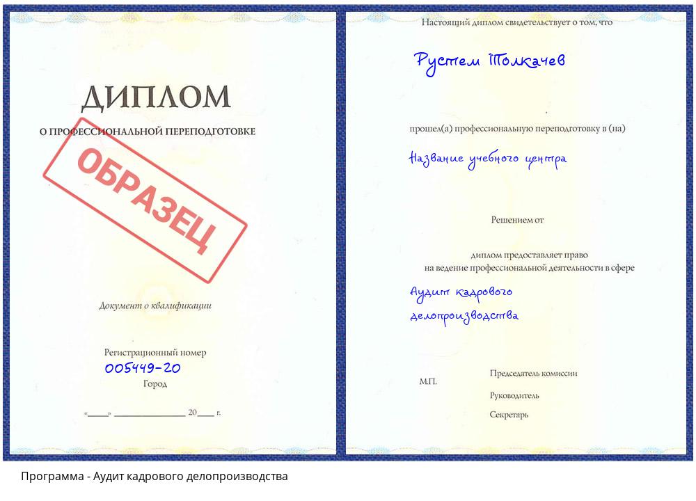 Аудит кадрового делопроизводства Зеленодольск